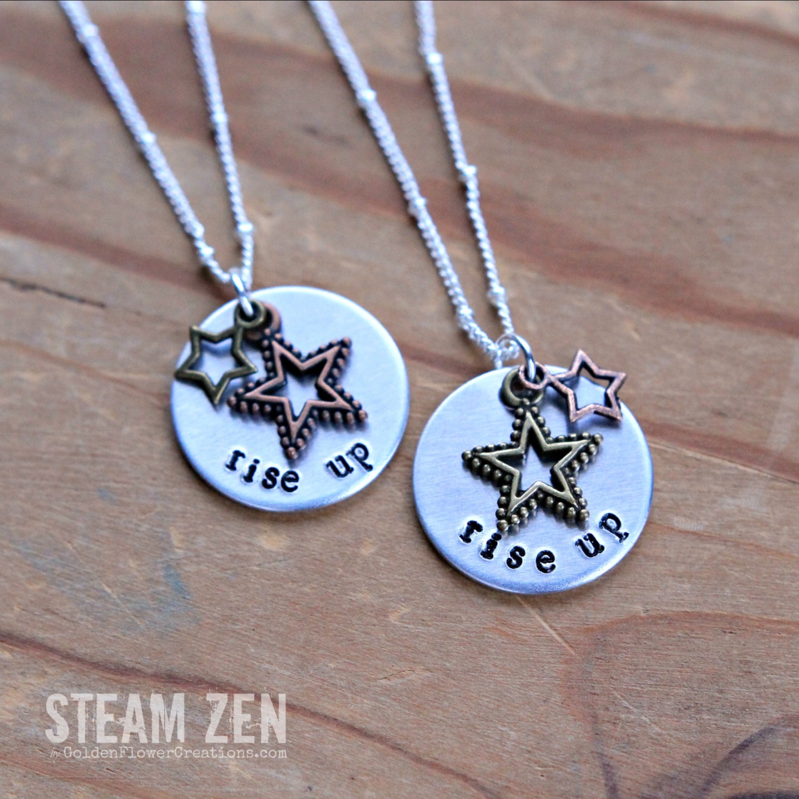 Hamilton Rise Up StarStudded Charm Necklace Etsy