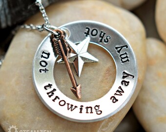 Hamilton "Not Throwing Away My Shot" Charm Necklace - Hamilton Fan - Hamilfan Gift - Unisex - 2017 Holiday Bestseller
