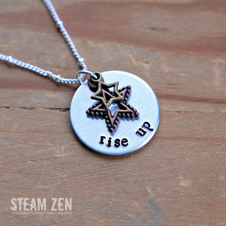 Hamilton rise Up Starstudded Charm Necklace Etsy