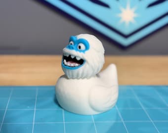 Abominable Snowman Christmas Duck • Bumble Inspired Holiday Figurine • Cute Winter Desk Decor • 3D Printed Collectible Gift • Stocking Stuff