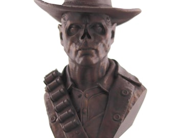 Fallout Ghoul Cooper Howard Bust: Hand Painted Video Game Collectible Gamer Room Shelf Decor Gift