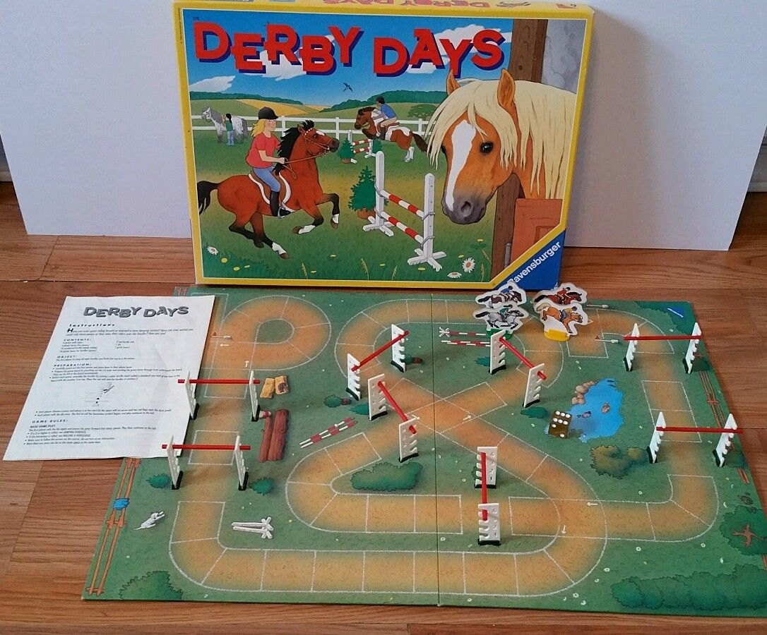 Vintage 1994 Derby Days Board Game Horse Racing Game Horse | Etsy