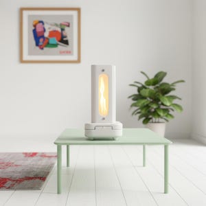 Tornado white - Bioethanol fireplace | Space heater | Ceramic bioethanol stove | No Chimney heater | Table top fireplace | Bio Ethanol