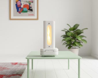 Tornado white - Bioethanol fireplace | Space heater | Ceramic bioethanol stove | No Chimney heater | Table top fireplace | Bio Ethanol