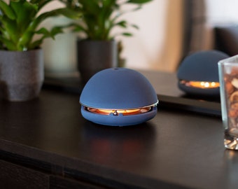 Egloo blue – Handmade Ceramic oil burner for essential oils and wax melts, Pottery Essential Oil Diffuser, Aromatherapy burner Reiki energy