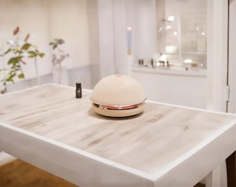 Egloo beige: Multifunctional ceramic diffuser, scented oil candles, humidifier and heat diffuser in a single design object, candle heater