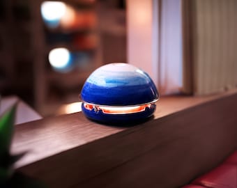 Egloo Shades of sky – Handmade Ceramic oil burner for essential oils and wax melts, Pottery Essential Oil Diffuser, Aromatherapy burner