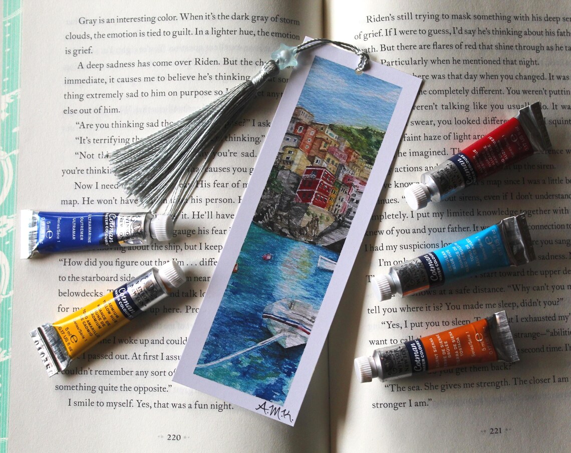 Italy Scene Painted Bookmark - Etsy