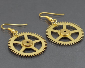 Steampunk Ohrringe Mit Zahnrad-Design – Einzigartiger Schmuck Für Individuelle Styles, 1 Paar