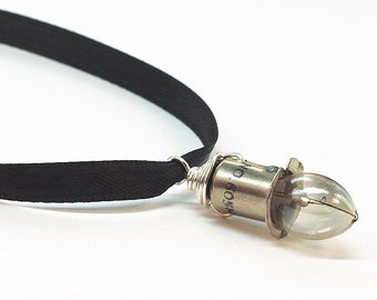 Contemporary Jewelry- Steampunk Jewelry, Upcycled Silver Light - Main Image