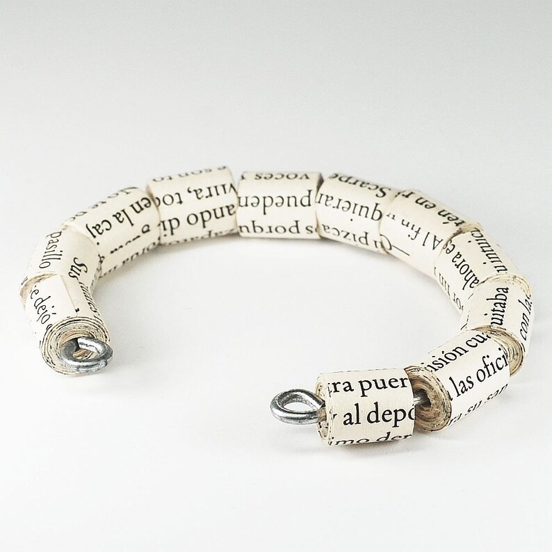 Spanish Paper Bead Bracelet Upcycled Spanish Paper Bead Etsy