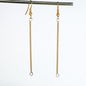 Guitar String Jewelry- Minimal Earrings, Brass Upcycled Guitar String Earrings, Simple Earrings, Acoustic Guitar Player Gift, Music Jewelry