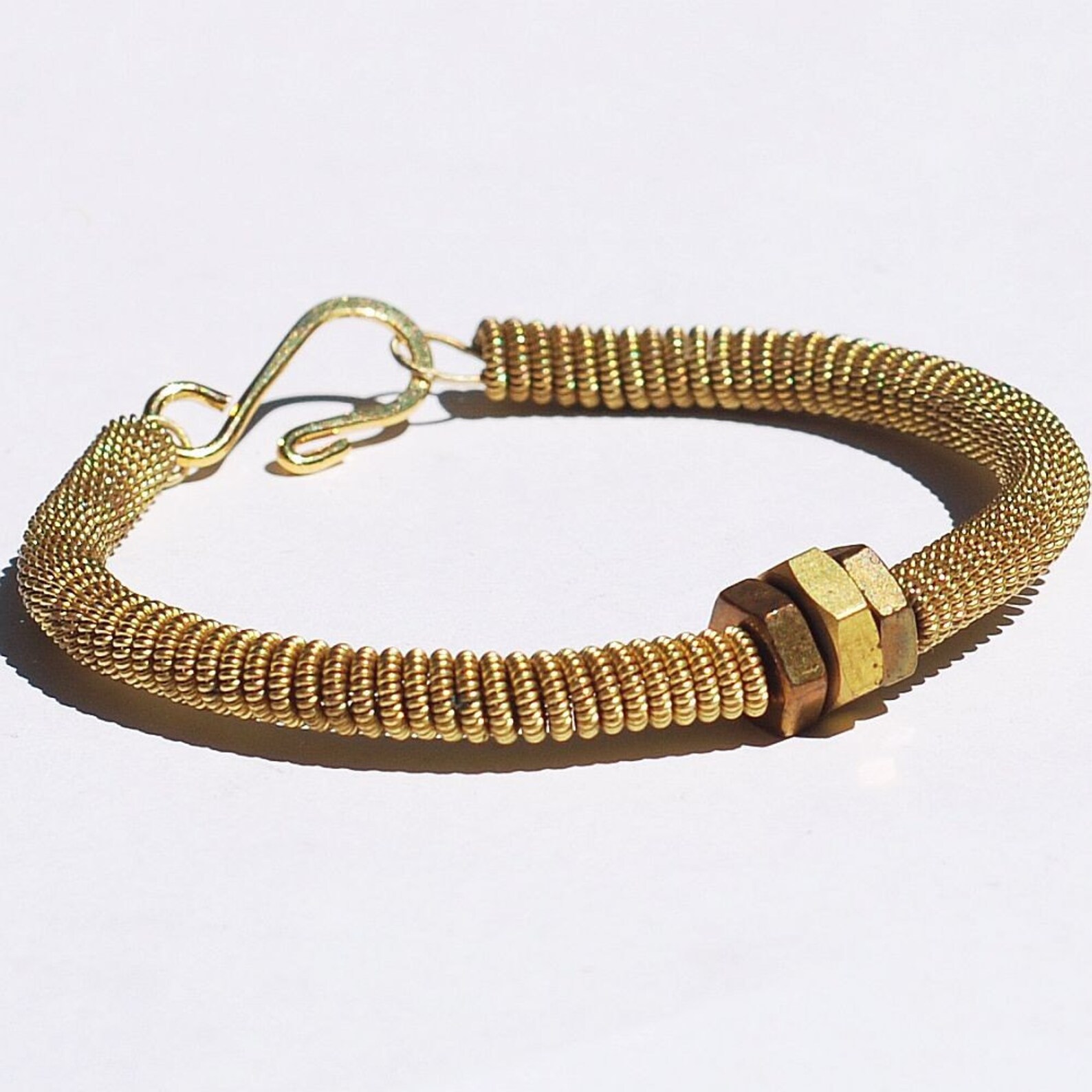 Guitar String Bracelet Upcycled Brass Hardware Jewelry Etsy