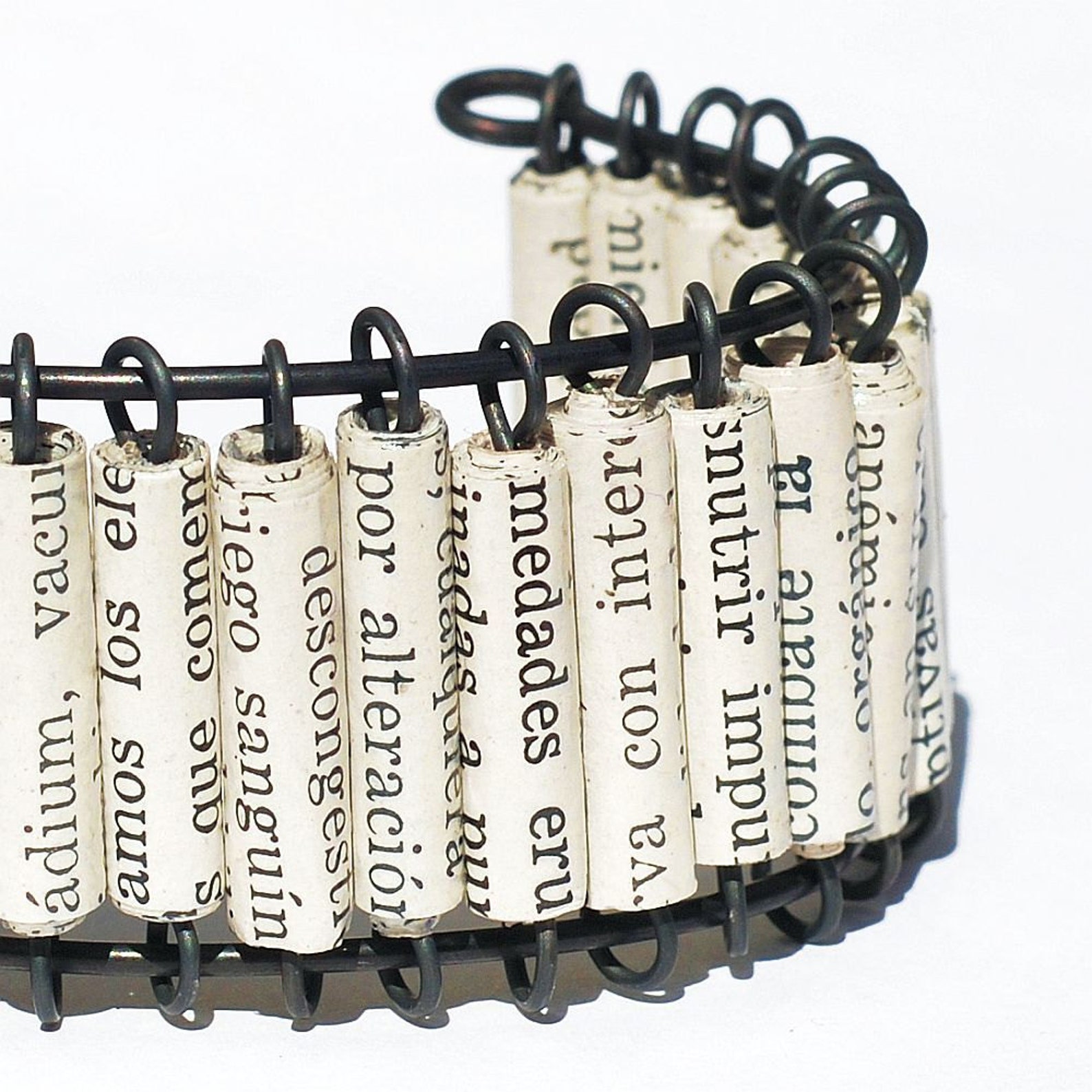 Paper Bead Jewelry Spanish Upcycled Paper Bead Bracelet Etsy