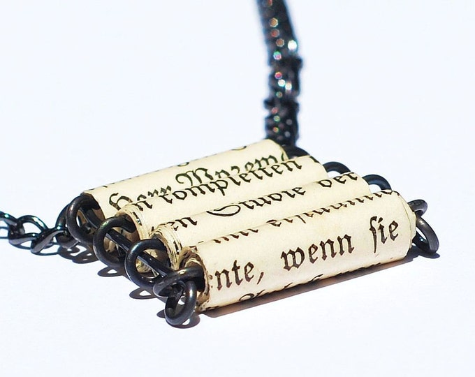Paper Bead Jewelry German Upcycled Ladder Necklace German Etsy