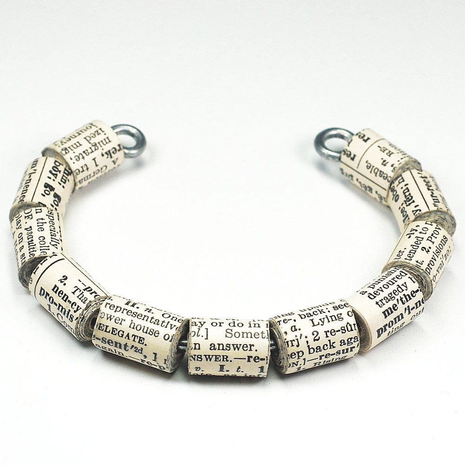 Dictionary Jewelry Upcycled English Dictionary Paper Bead Etsy