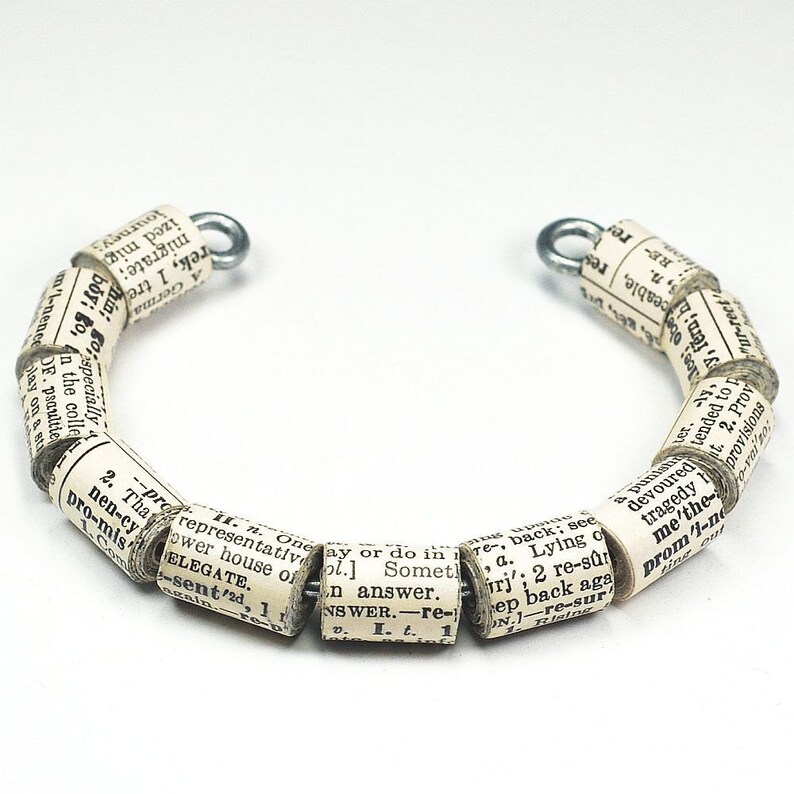 Dictionary Jewelry Upcycled English Dictionary Paper Bead Etsy
