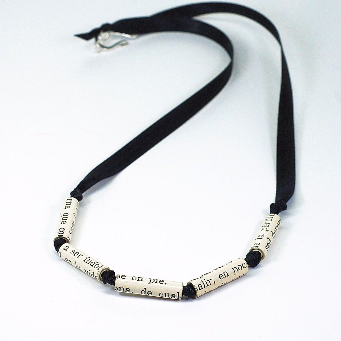 Spanish Bead Jewelry Spanish Paper Bead Necklace Upcycled Etsy