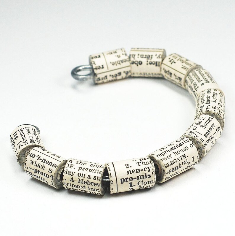 Dictionary Jewelry Upcycled English Dictionary Paper Bead Etsy