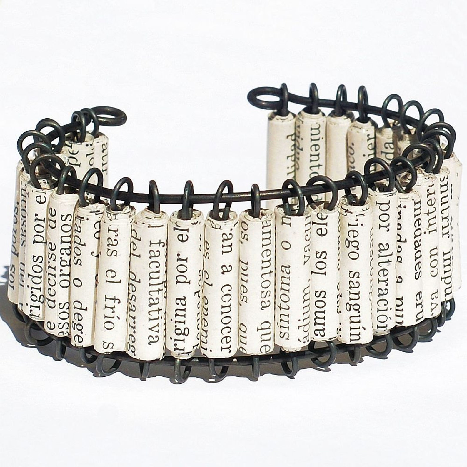 Paper Bead Jewelry Spanish Upcycled Paper Bead Bracelet Etsy