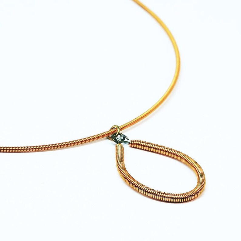 Bass Guitar String Jewelry Upcycled Copper Bass String Etsy