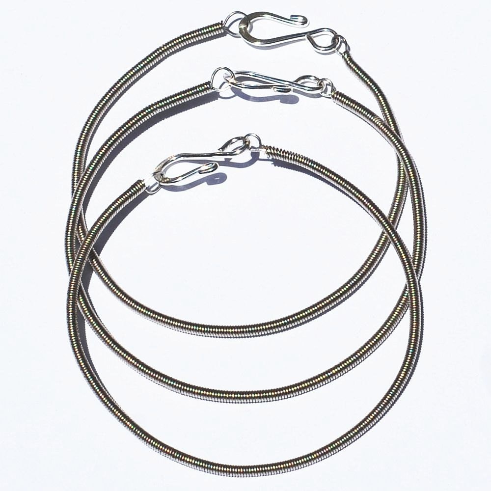 Bass Guitar String Bracelets- 3 Upcycled Bass String Bracelets, Guitar ...