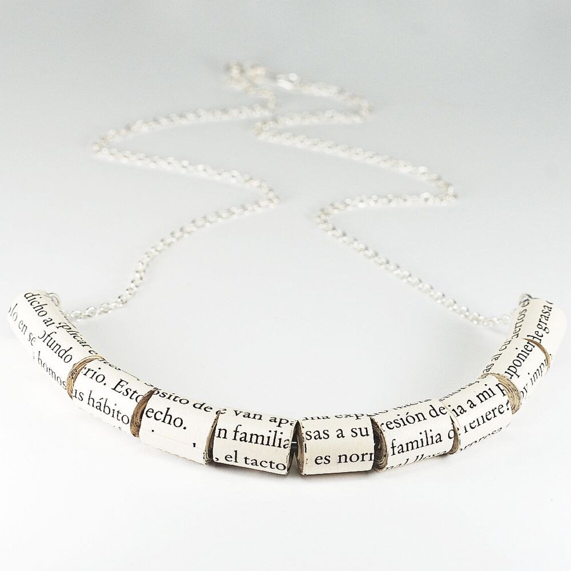 Paper Bead Jewelry Spanish Upcycled Paper Bead Necklace Etsy