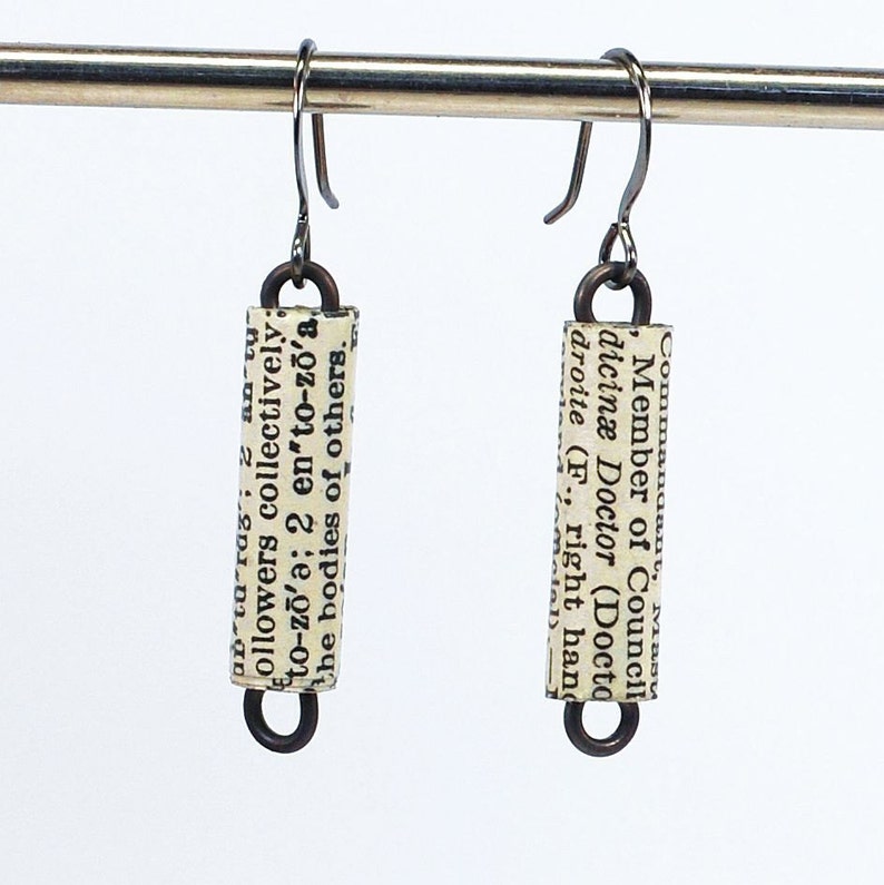 Paper Bead Jewelry Vintage English Dictionary Jewelry Etsy