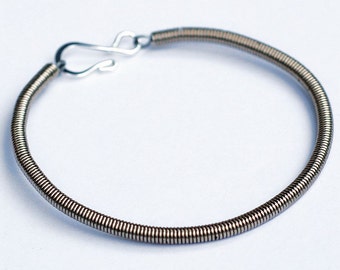 Bass String Bracelet- Guitar String Jewelry, Featured in Elle Magazine, Music Teacher Gift, Minimalist, Men, Women, Unisex, Bassist Present