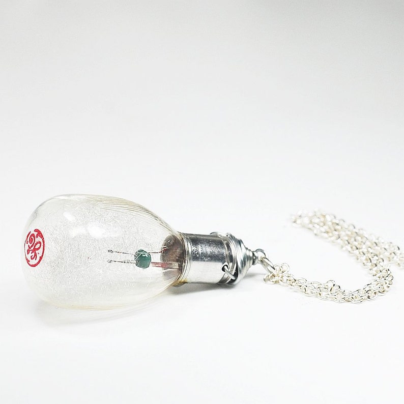 Photography Jewelry Upcycled Clear Camera Flash Bulb, Light Bulb Necklace, Gift for Photographer, Lightbulb Contemporary Jewelry, Unique image 3