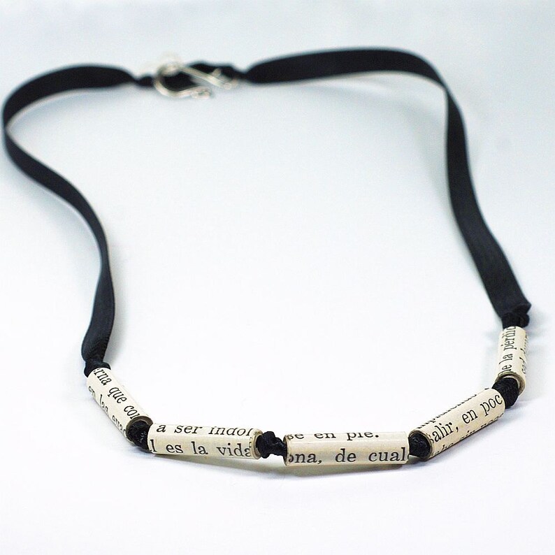 Spanish Bead Jewelry Spanish Paper Bead Necklace Upcycled Etsy