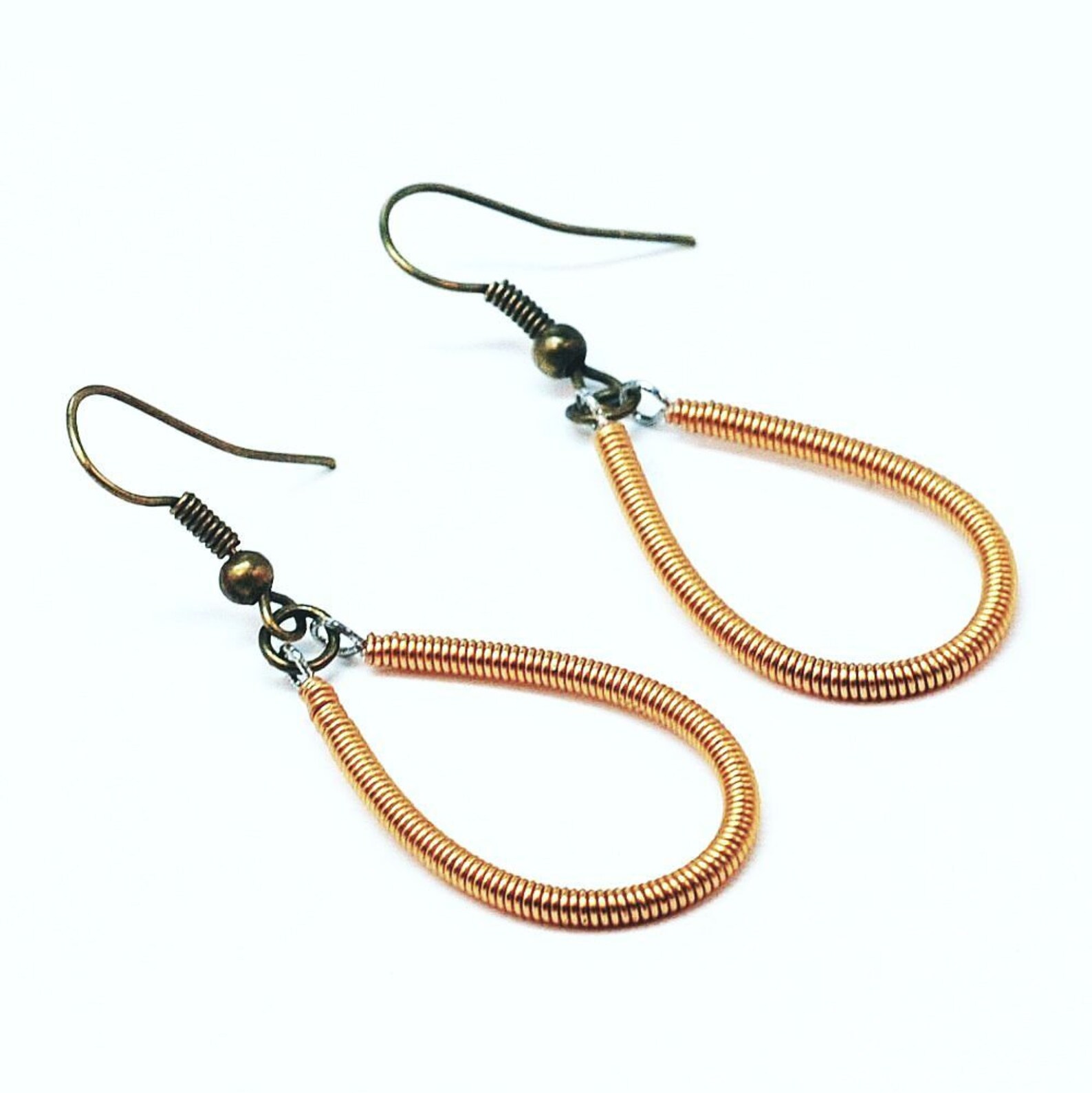 Guitar String Jewelry Copper Upcycled Bass Guitar String Etsy