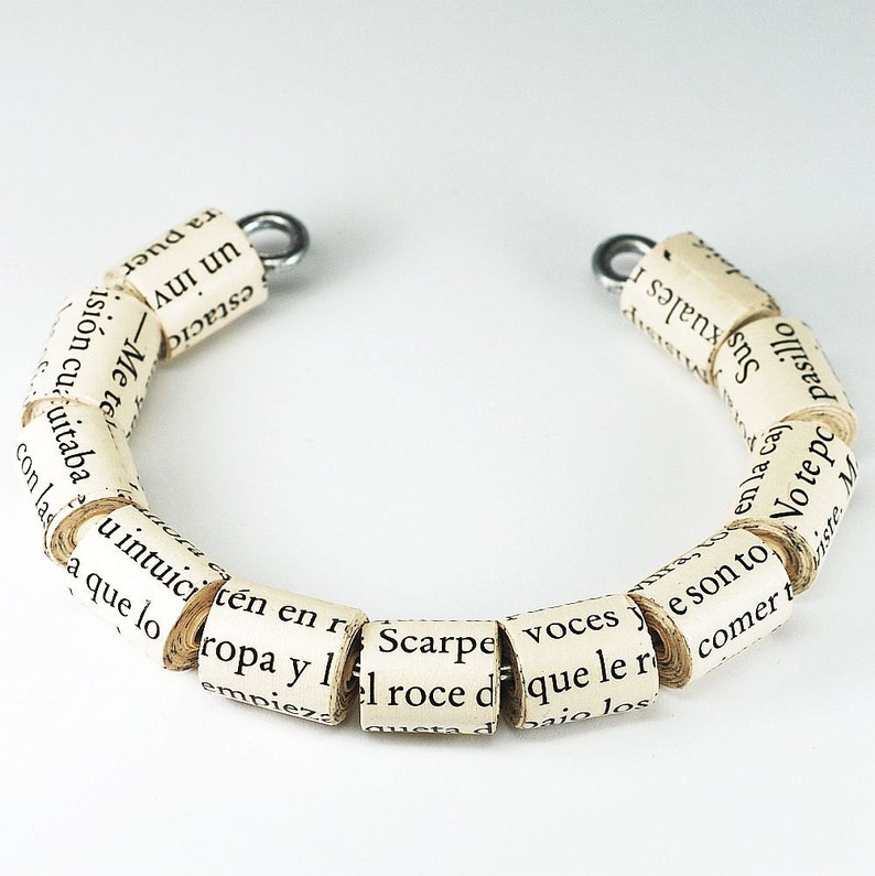 Spanish Paper Bead Bracelet Upcycled Spanish Paper Bead Etsy