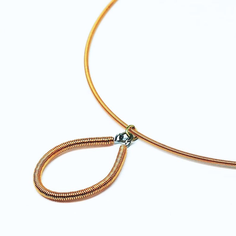 Bass Guitar String Jewelry Upcycled Copper Bass String Etsy