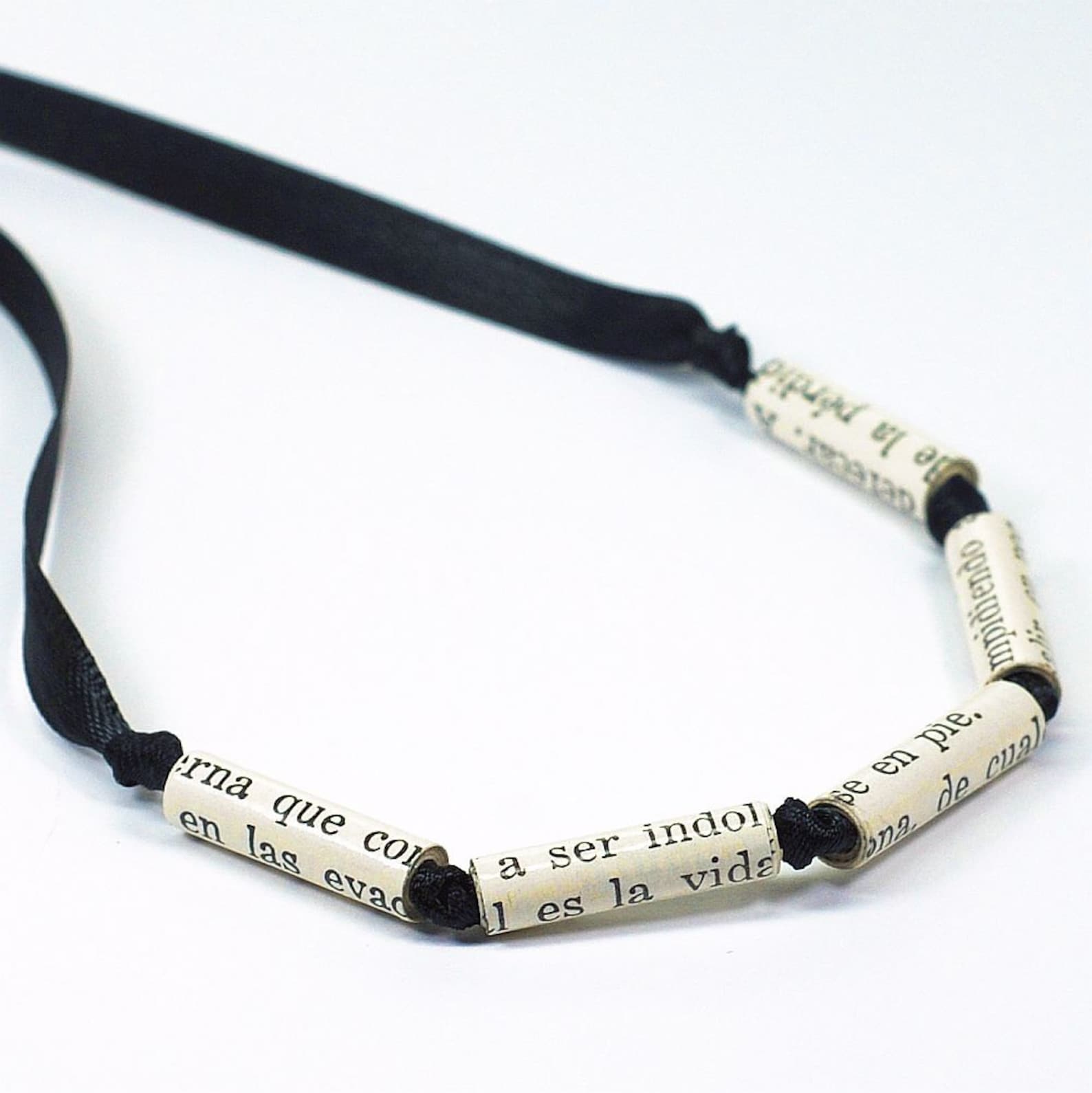 Spanish Bead Jewelry Spanish Paper Bead Necklace Upcycled Etsy