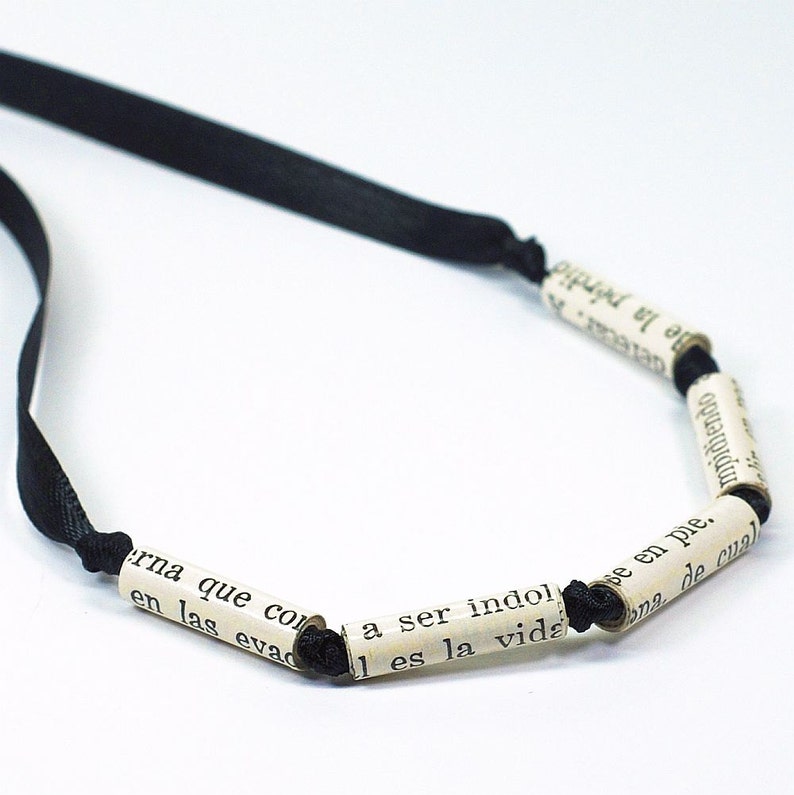 Spanish Bead Jewelry Spanish Paper Bead Necklace Upcycled Etsy