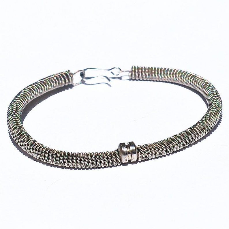 Guitar String Bracelet Silver with Bass String Ball End Etsy