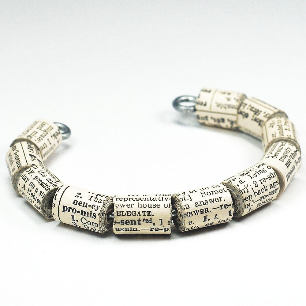 Dictionary Jewelry Upcycled English Dictionary Paper Bead Etsy