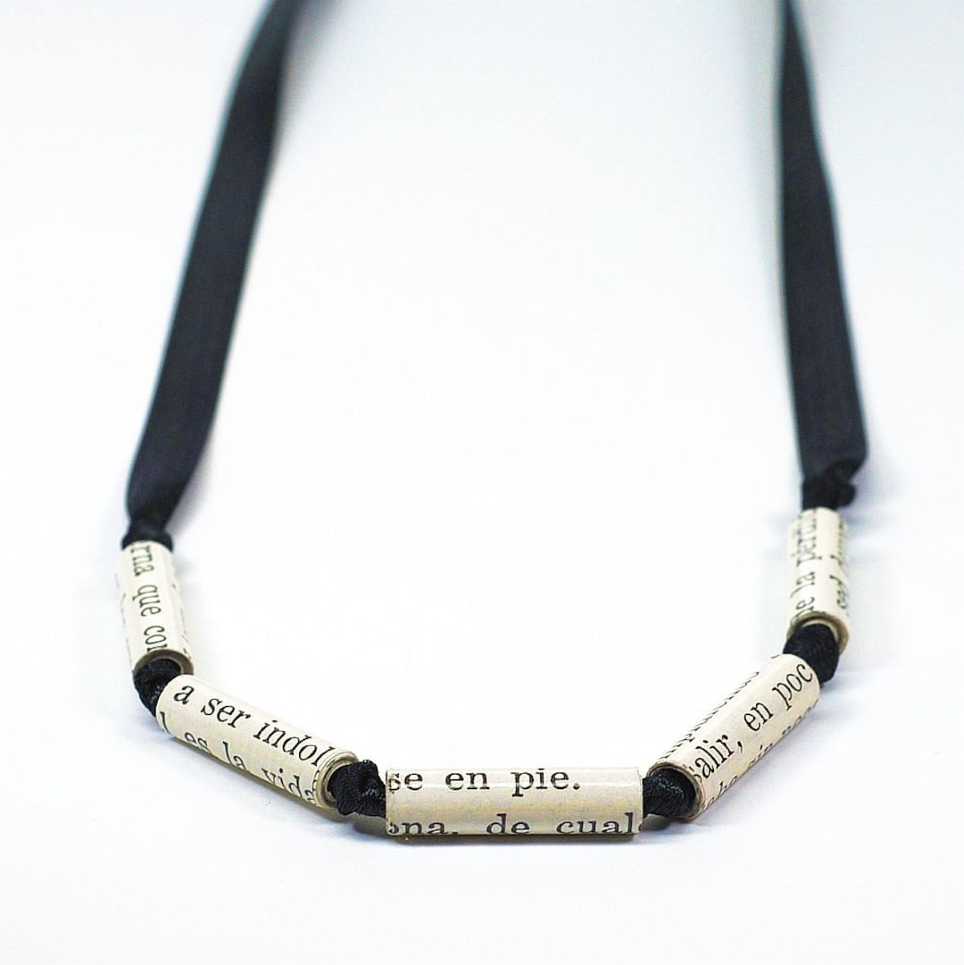 Spanish Bead Jewelry Spanish Paper Bead Necklace Upcycled Etsy