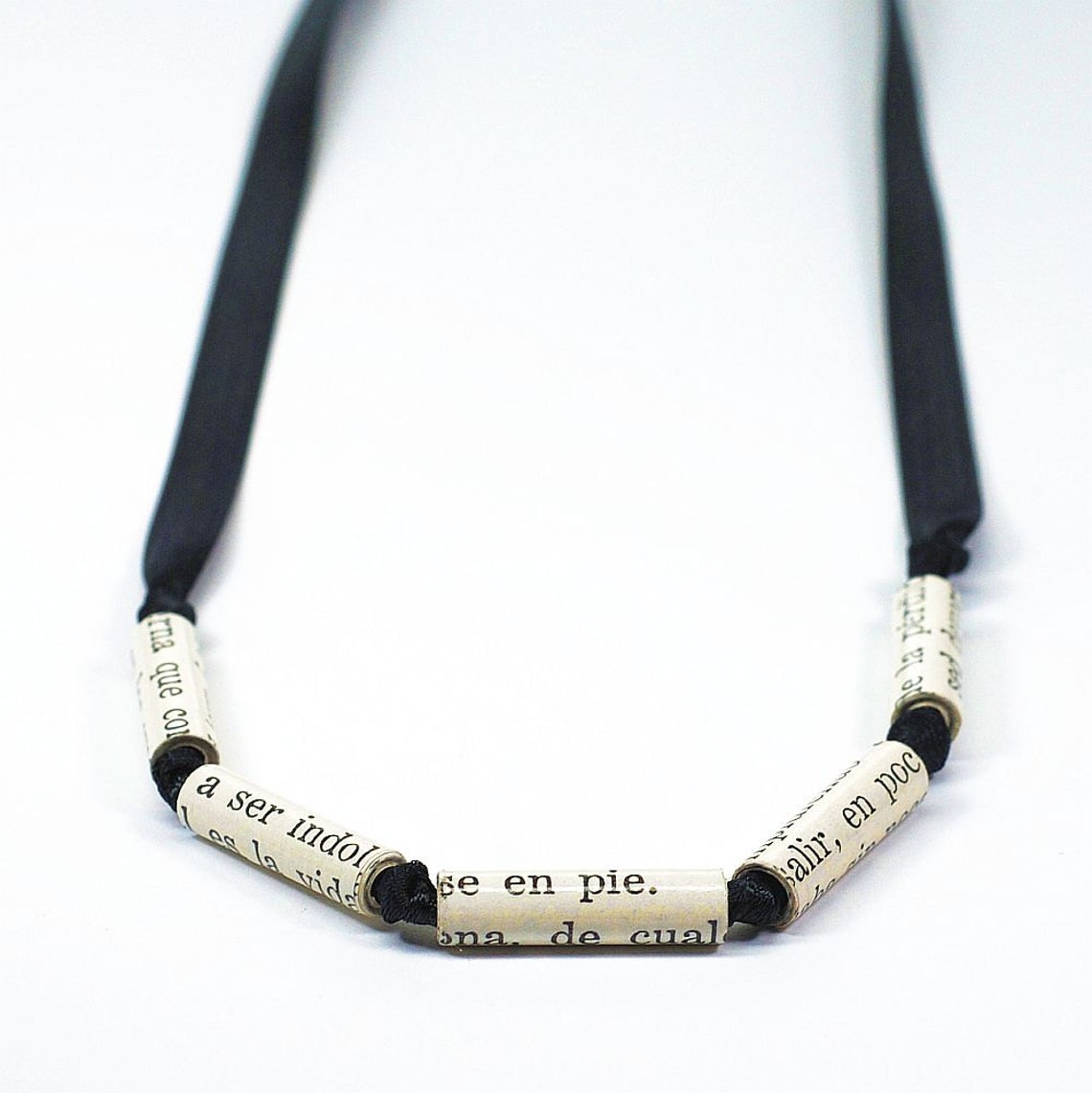 Spanish Bead Jewelry Spanish Paper Bead Necklace Upcycled Etsy