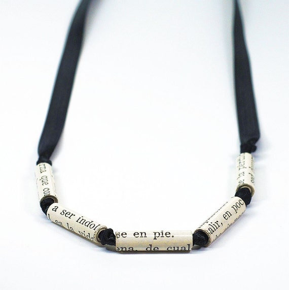 Spanish Bead Jewelry Spanish Paper Bead Necklace Upcycled Etsy