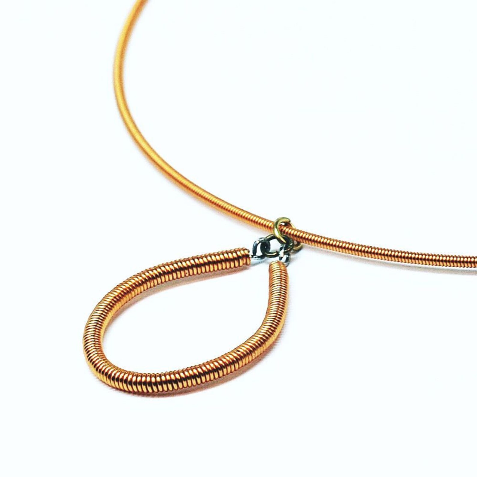 Bass Guitar String Jewelry Upcycled Copper Bass String Etsy