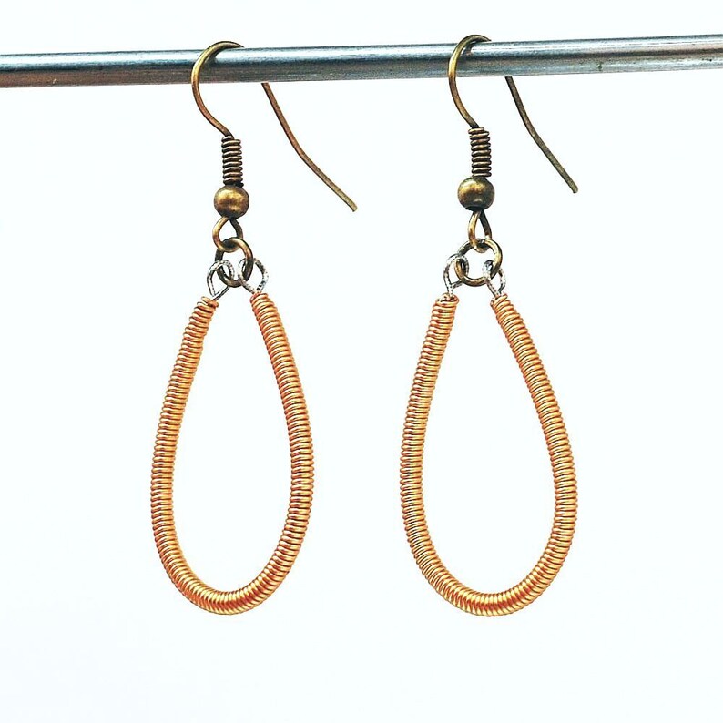 Bass Guitar String Jewelry Upcycled Copper Bass String Etsy