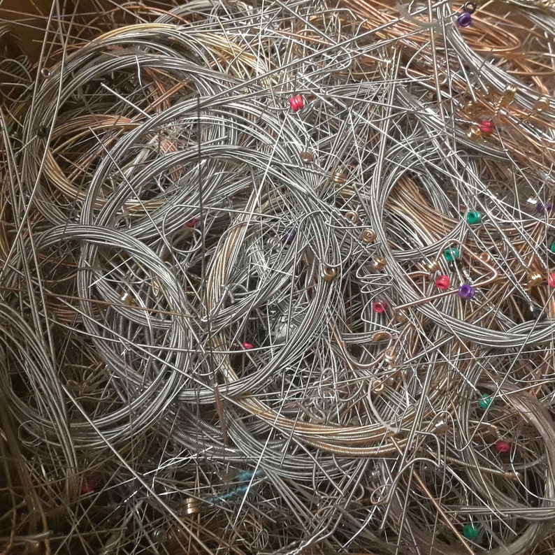 Bass Guitar String Jewelry Upcycled Silver Bass String Etsy