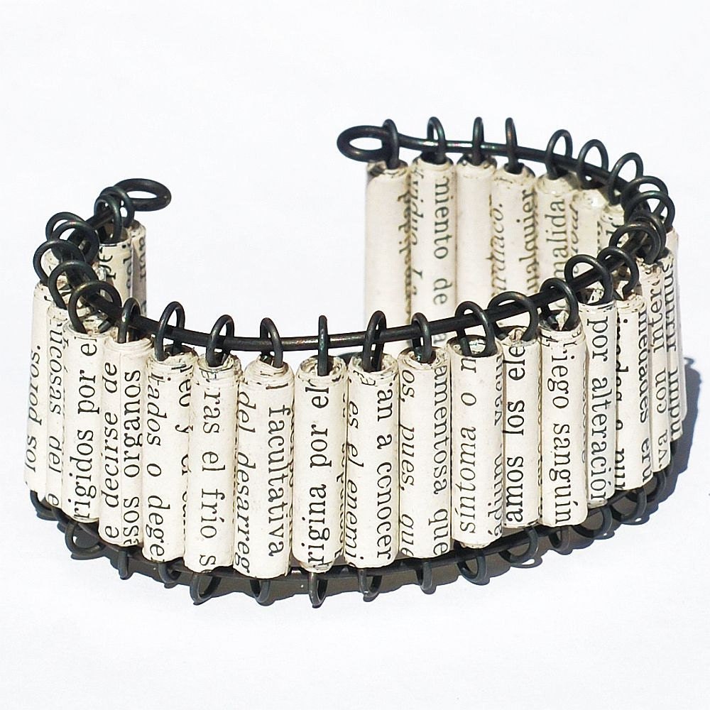 Paper Bead Jewelry Spanish Upcycled Paper Bead Bracelet Etsy
