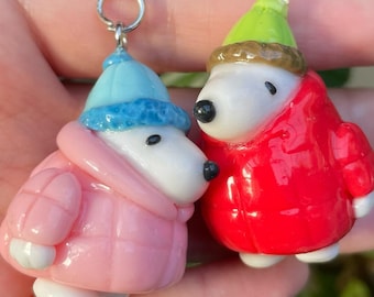 puffer jacket keychains | handmade keychains