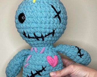 Voodoo Doll Plushie (Colorful Stitching!) | Voodoo Amigurumi | Crochet Voodoo Plush
