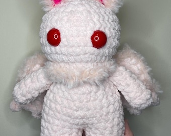 Mothman Plushie (Pink) | Mothman Amigurumi | Crochet Mothman Plush