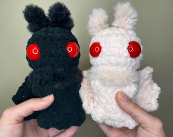 Mini Mothman Plushie | Mini Mothman Amigurumi | Mini Crochet Mothman Plush