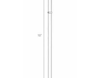 Reusable Clear Plastic Straw - 10 Inch Eco-Friendly Tumbler Straw with Brush - 1 Piece Only